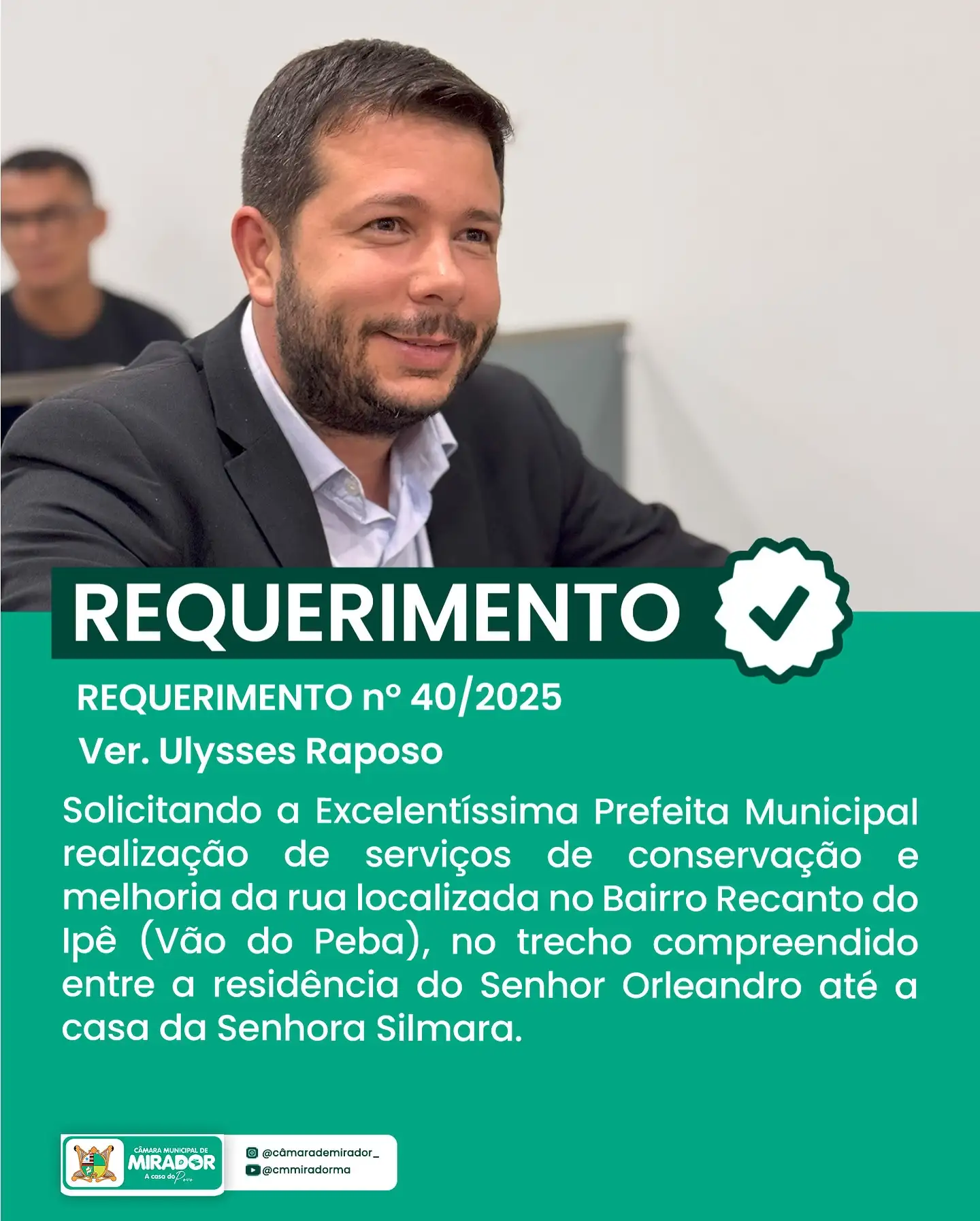 Foto 6 – Resumo da Última Sessão | Câmara Municipal de Mirador